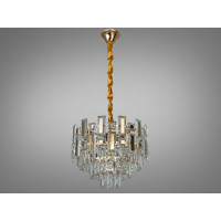 Приголомшлива підвісна кришталева люстра в вітальню, 7 ламп, золото Diasha 2018/400SGD