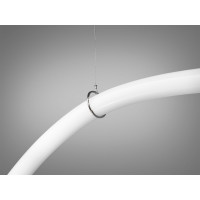 Доступна новинка, світлодіодна підвісна люстра Шланг, 17W, чорний хром Diasha SY9610-1500BHR