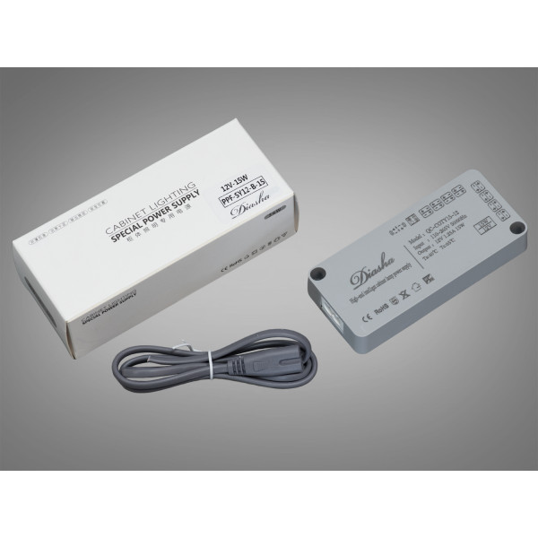 Тонкий керований блок живлення 12В, 15Вт, 1.2А Diasha PPF-SY-B-12v-15w