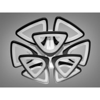 Люстра потолочная с пультом управления 165W Diasha 8118/6+3BKLED3colordimmer