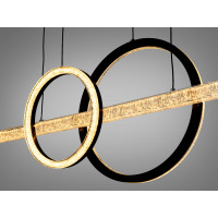 Підвісна LED люстра Diasha чорна 58 Вт 10 м² Diasha 1106/2+1BK