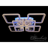 Люстра светодиодная с пультом  8157/4+4WH LED 3color dimmer 