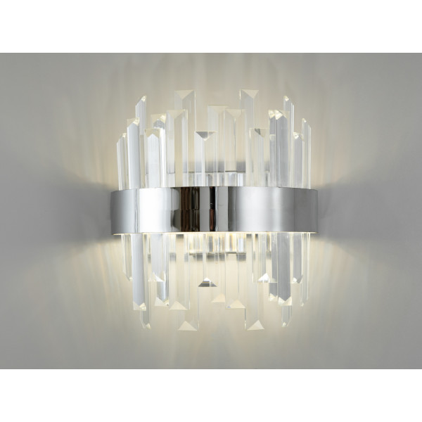 Стильний LED настінний світильник нічник, 18 Вт, хром Diasha 836/2CH