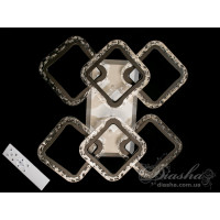 Люстра потолочная светодиодная LED с пультом Diasha QX2517/4+2SC BK LED 3color dimmer 