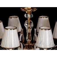 Люстра классичесская с подсветкой в зал спальню кухню 24W Diasha 8329/6G3000K