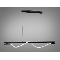 Світлодіодна підвісна люстра Мотузка над столом до кухні, 15W, чорна Diasha 9609-L1200BK