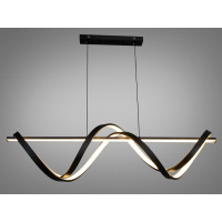 Сучасна підвісна світлодіодна лінійна люстра над столом, 84W, чорна Diasha 2263-120BK