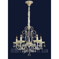 Классическая люстра с хрусталем Levistella 755MO85008-5 WT+FGD Классическая люстра с хрусталем Levistella 755MO85008-5 WT+FGD