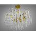 Декоративна підвісна кришталева люстра "Гліцинія", 8 ламп, золото  Diasha 609-600GD