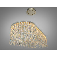 Кришталева світлодіодна люстра овал 97 Вт золото Diasha 582/1000x350G