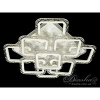 Потолочная светодиодная люстра квадратная с пультом и ночником Diasha QX2516/9S WH LED 3color dimmer