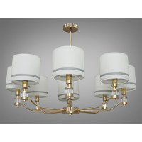 Люстра в зал с тканевыми плафонами Diasha N1011/8G
