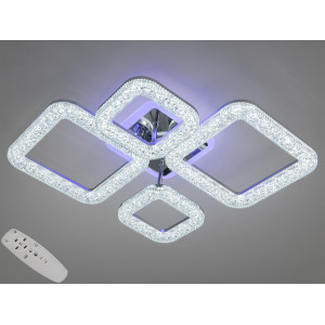 Стельова світлодіодна люстра з пультом, підсвіткою, 70W, хром Diasha 2205/2+2HRLED3colordimmer