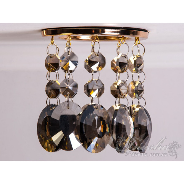 Точковий світильник із кришталевими підвісками Diasha 6042EGD-SM