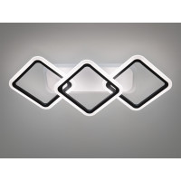 Біла LED люстра під стелю з пультом, підсвіткою та дімером, 75W Diasha A8160/2+1BKLED3colordimmer