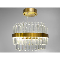 Неповторна підвісна кришталева лед люстра в кухню, 80Вт, бронза Diasha 840/400BR