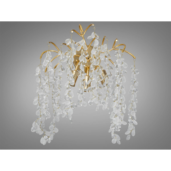 Бра настінне Гліцинія 603-3WGD золото 3 лампи кришталеві підвіси Diasha 603-3WGD