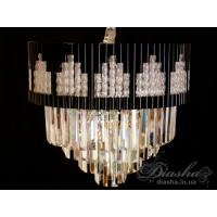 Люстра с хрусталем Diasha 9019B-BK+HR