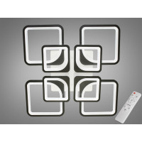 Стельовий світлодіодний світильник з пультом, диммером, 150W, чорний Diasha 8060-4+4BKDIM Стельовий світлодіодний світильник з пультом, диммером, 150W, чорний Diasha 8060-4+4BKDIM