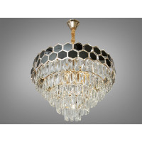 Современная хрустальная люстра подвесная Diasha 21113/600G+BK