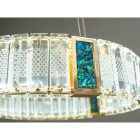 Хрустальная светодиодная люстра в спальню 40см Diasha 81028-400G