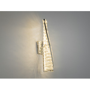 Унікальний настінний кришталевий LED світильник, 15W, золото Diasha 531/1B-400CH
