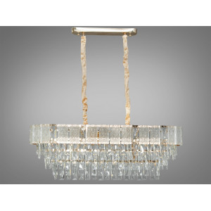 Ефектна кришталева люстра підвіс овальної форми,10 ламп, золото Diasha 327-800x300GD