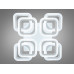 Стельова LED люстра на пульту з димером, 120W, біла Diasha HAS8060/4+4WH