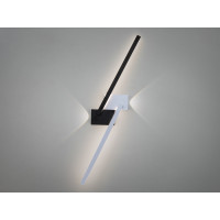 Лаконічне світлодіодне бра на стіну, 25W, чорний+білий Diasha Q3/800BK+WH