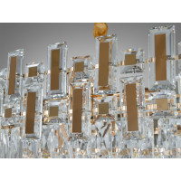 Підвісна кришталева люстра 2018-800X300SGD золото овальна 8 ламп над столом Diasha 2018/800x300SGD