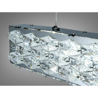 Люстра LED підвіс кришталева хром 68Вт пульт Diasha 7891/800CH