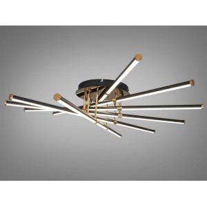 Стельова світлодіодна люстра MX7805 біла 75W три акрилові кільця Diasha SX8259/6BK