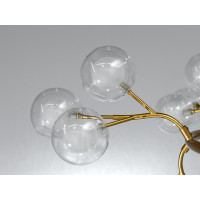 Декоративная люстра в зал 54 лампочкии, золото сатин Diasha Y889-54BGD