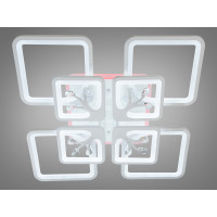Люстра светодиодная с пультом  8157/4+4WH LED 3color dimmer 