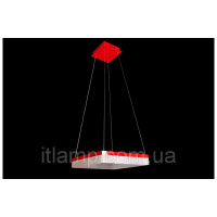 LED люстра подвесная  квадрат красный Linisoln_ZH-400X400красный