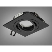 Квадратний поворотний точковий алюмінієвий світильник, чорний Diasha QXL-160B-10-S-BK