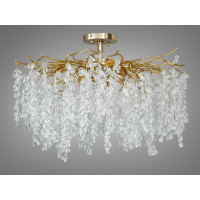 Підвісна люстра Серія Гліцинія золото 9 ламп кришталь алюміній Diasha A603-800GD