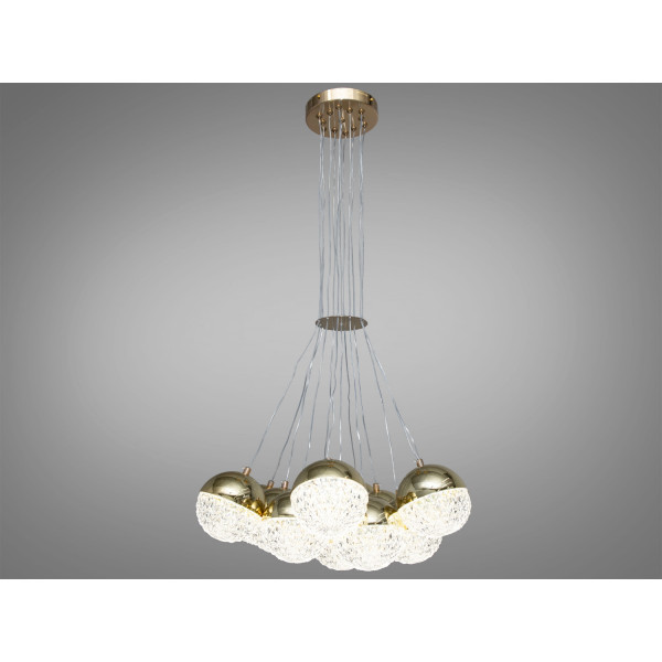 Сучасна світлодіодна люстра підвіс, 120 Вт, золото Diasha 2379G