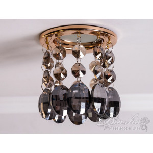 Точковий світильник із кришталевими підвісками Diasha 6042BGD-SM