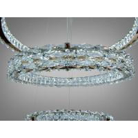 Кришталева світлодіодна люстра-підвіс, 70W Diasha 7895/800+600+400S-gold