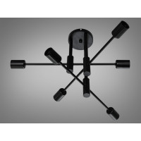 Виразна, універсальна люстра у стилі Loft на 6 ламп, чорна люстра Diasha XL2038-6BK