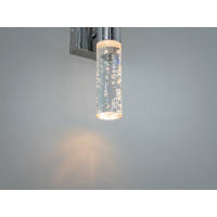 Стильне світлодіодне бра в вітальню, 6 Вт, хром Diasha F3068SV