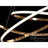 Люстра светодиодная декоративная кольца  Diasha MD9079-3AG-800+600+400 dimmer 