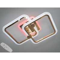 Стельова світлодіодна люстра з пультом, димером, 50W, золото Diasha A8208/2GLED3colordimmer