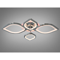 Світлодіодна люстра смарт світильник з пультом, 105W, хром Diasha 8073/2+2HRLED3colordimmer