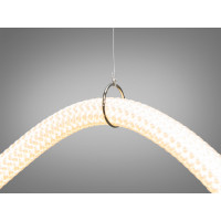 Сучасна світлодіодна люстра для кабінету Мотузка, 28Вт, срібні люстры Diasha 9610-2500CH