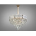 Сучасна підвісна кришталева люстра в вітальню, 11 ламп, хром Diasha 327-600GD Сучасна підвісна кришталева люстра в вітальню, 11 ламп, хром Diasha 327-600GD