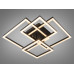 Світлодіодна стельова люстра чорна 120W чотири квадратні плафони Diasha 11015/2+2BK