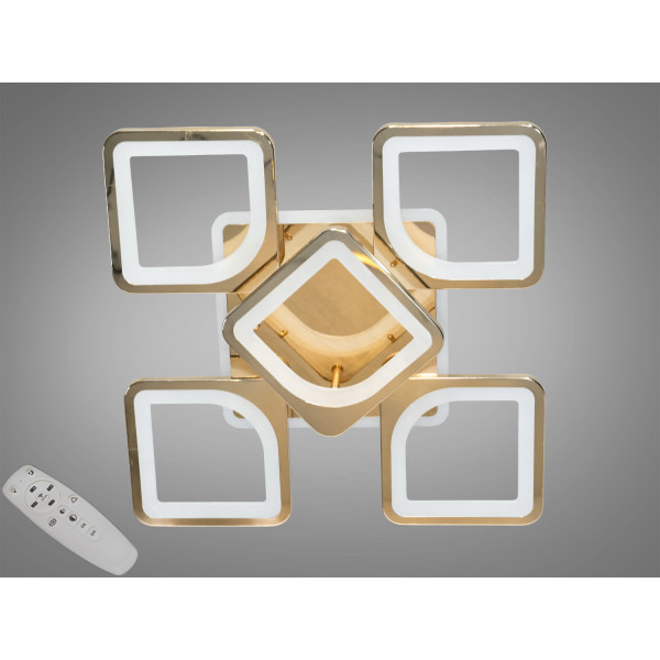 Світлодіодна люстра смарт світильник з пультом, 85W, хром Diasha S8060/4+1GLED3colordimmer