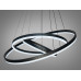 Сучасна підвісна світлодіодна люстра з пультом, 160Вт, чорні кільця Diasha D8174-800+600+400BKdimmer Сучасна підвісна світлодіодна люстра з пультом, 160Вт, чорні кільця Diasha D8174-800+600+400BKdimmer